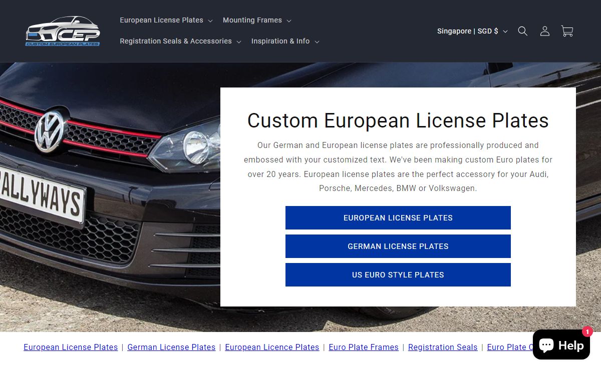 CustomEuropeanPlates.com