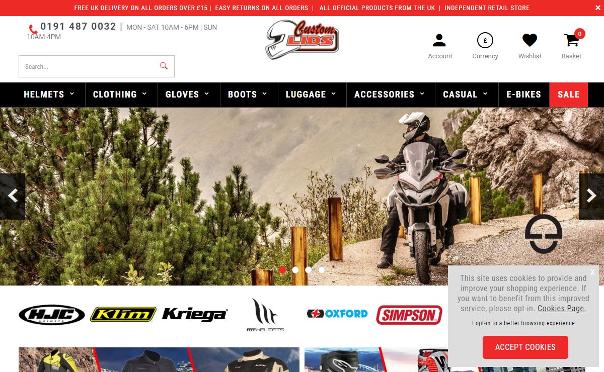 Custom Lids | Motorcycle Clothing & Helmets