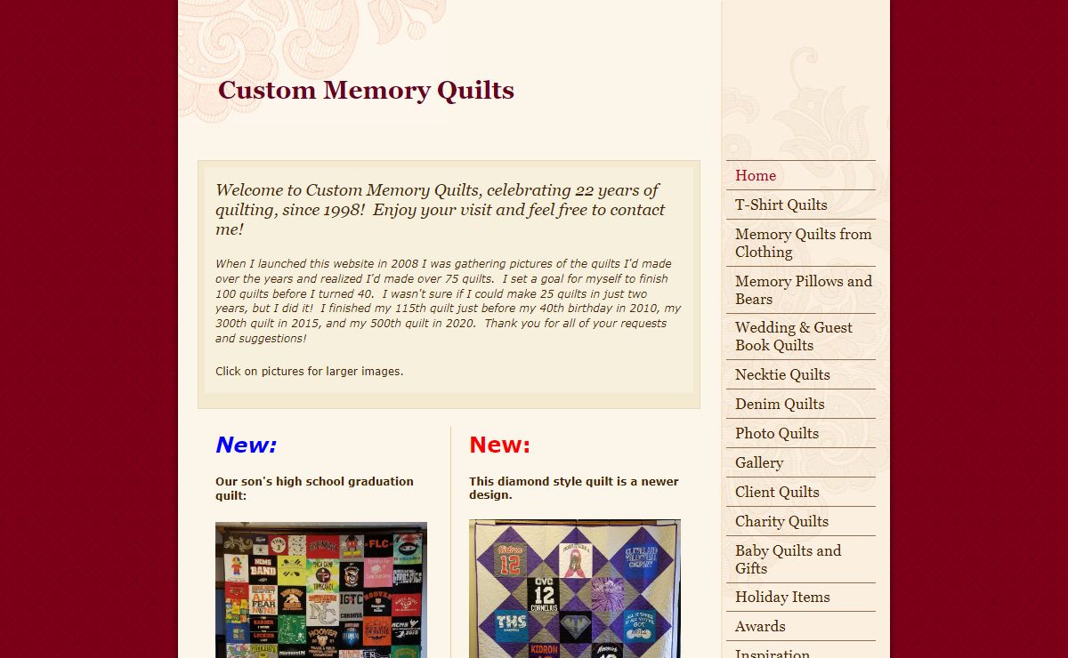 Custom Memory Quilts - Home