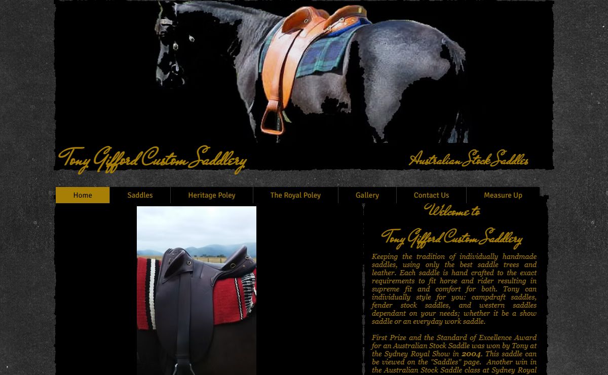 Tony Gifford Custom Saddlery - Australian Stock Saddles