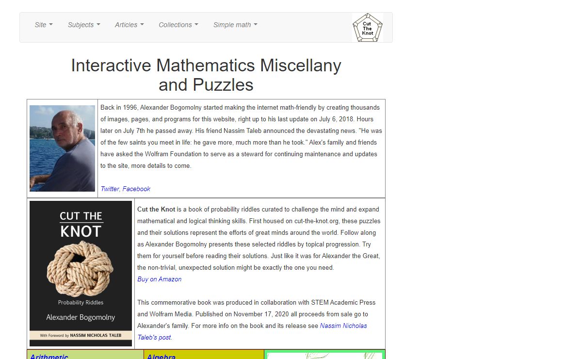 Interactive Mathematics Miscellany <br>and Puzzles