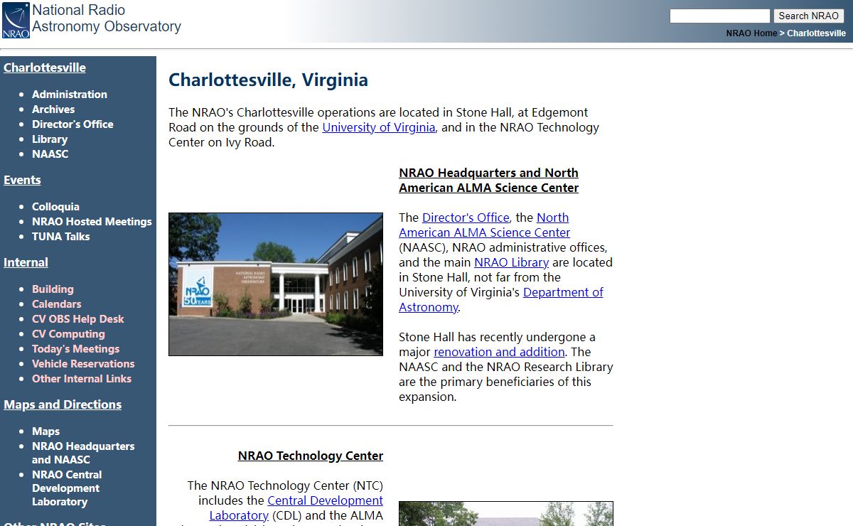 National Radio Astronomy Observatory, Charlottesville