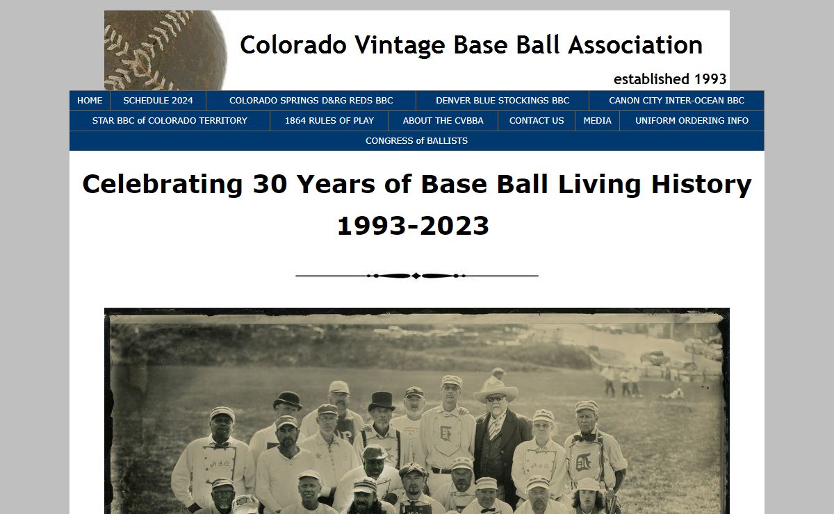 HOME | Colorado Vintage Base Ball Association