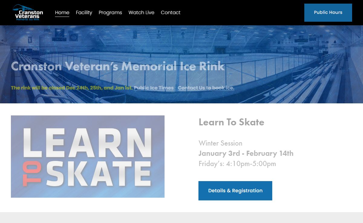 Cranston Veteran's Memorial Ice Rink