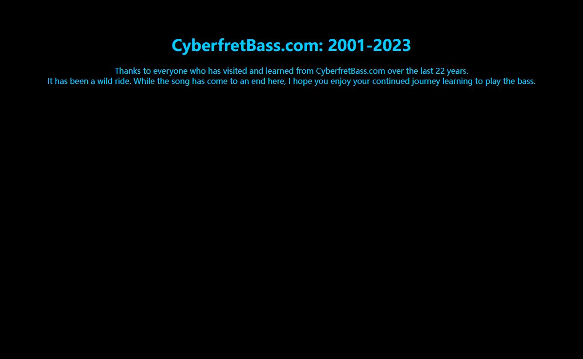 CyberfretBass.com: 2001-2023
