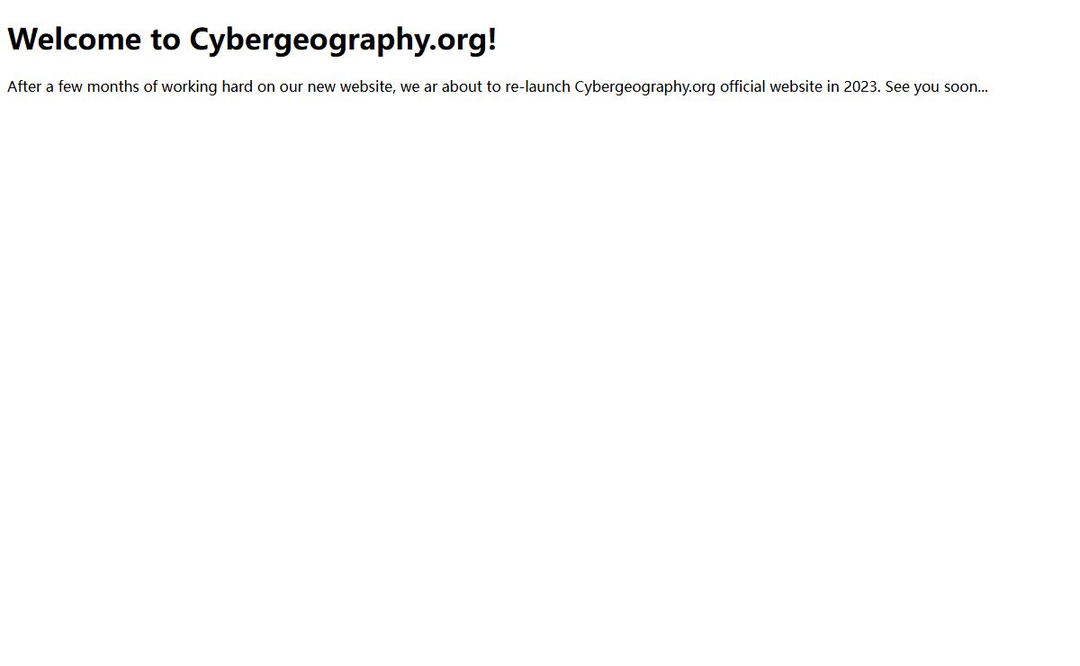 Cybergeography.org - 2023