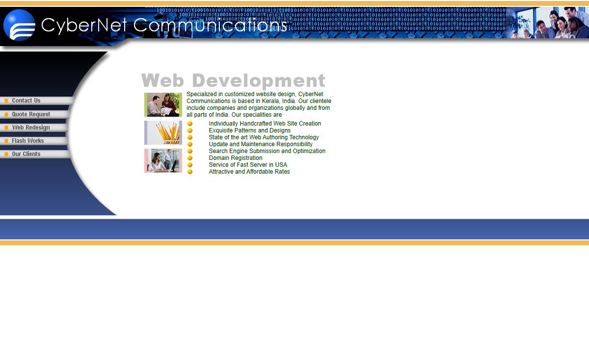 CyberNet Communications Kerala, India - Web Designing, Hosting and Domain Registration - Affordable Web Design - Professional Web Designers for Customized Website Designing