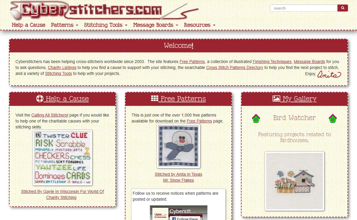 Home | Cyberstitchers Cross-Stitch Picture Gallery