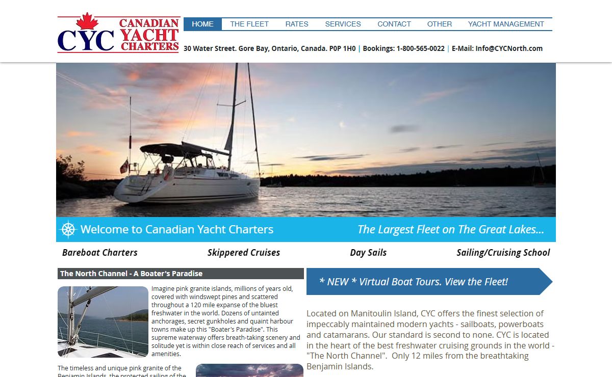 Canadian Yacht Charters - Manitoulin Island, Ontario, Canada