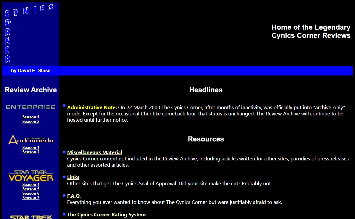The Cynics Corner