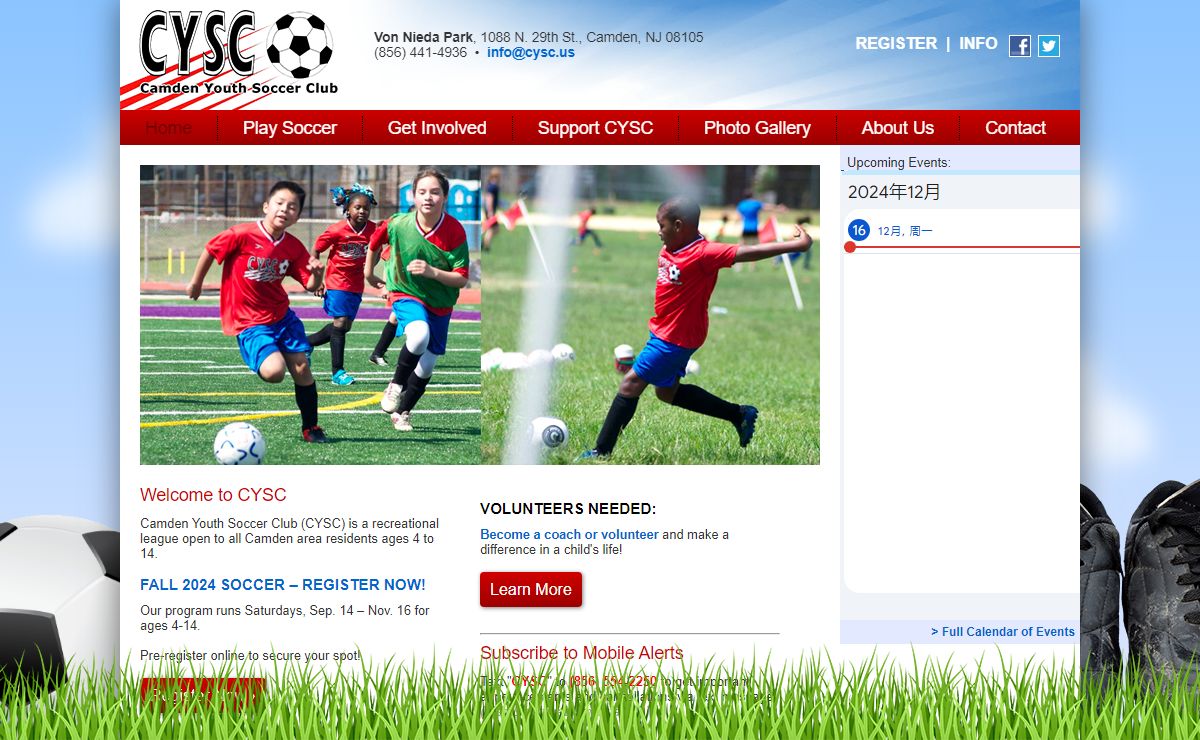 Home - Camden Youth Soccer Club (CYSC)