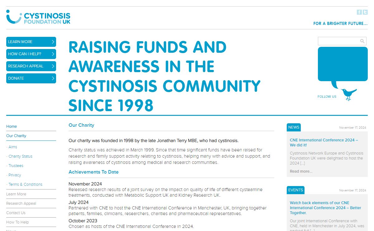 Cystinosis Foundation UK | For a brighter future…