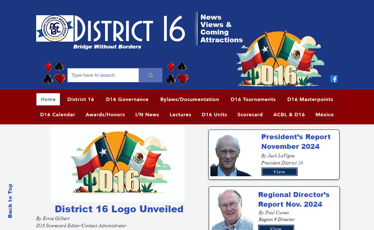 ACBL Distrct 16 | Texas Bridge | Mexico Bridge