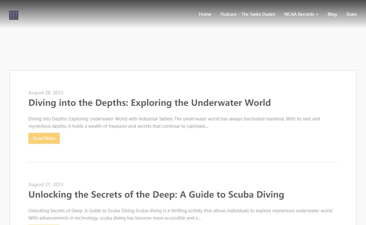 d3swimming - a site for the division III swimming & diving community
