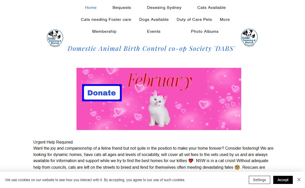 Domestic animal birth control society | Low cost desexing vouchers