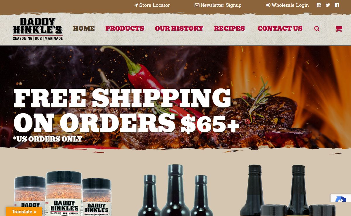 Daddy Hinkle's Instant Meat Marinades and Seasonings