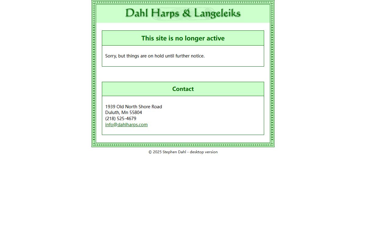Dahl Harps & Langeleiks - Build, Buy and Play