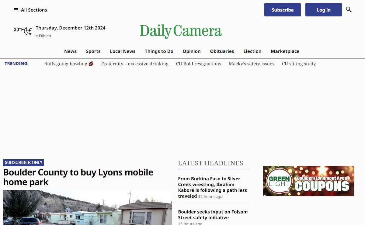 Boulder Daily Camera – Boulder, Colorado breaking news, sports, business, entertainment, real estate, jobs and classifieds