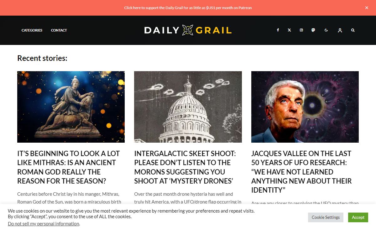 Daily Grail Front Page - The Daily Grail