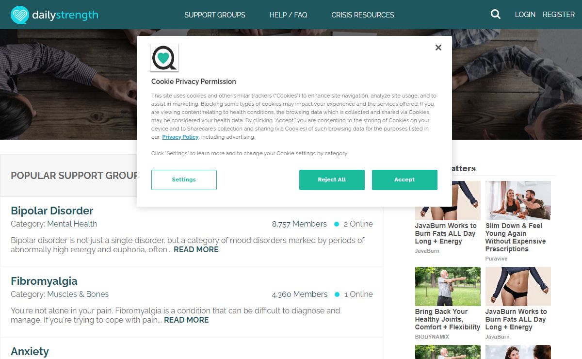 DailyStrength: Online Support Groups and Forums