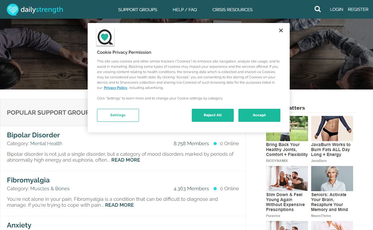 DailyStrength: Online Support Groups and Forums