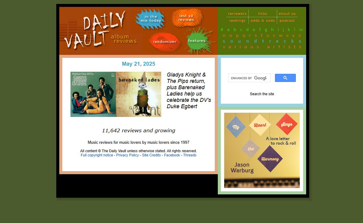 The Daily Vault Music Reviews