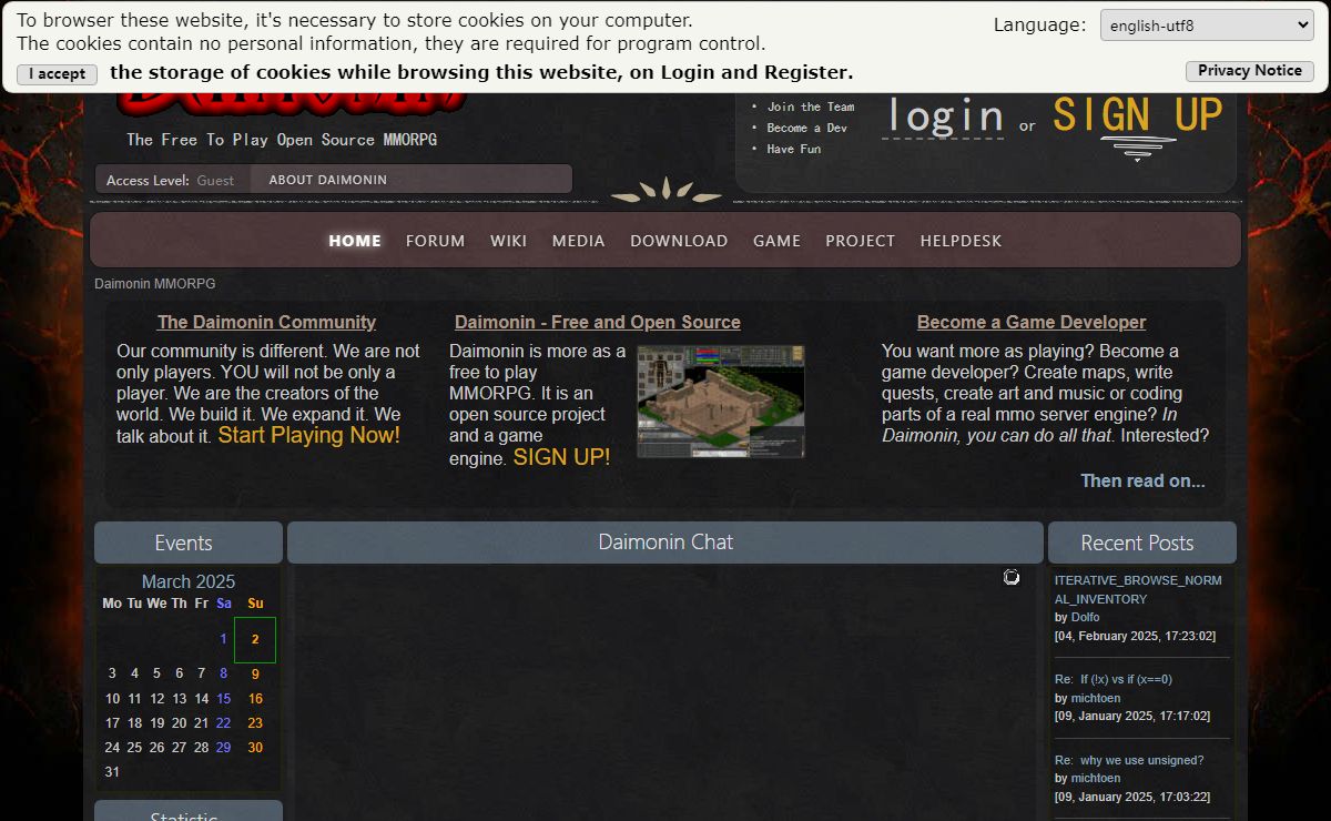 Daimonin MMORPG - free to play open source online game