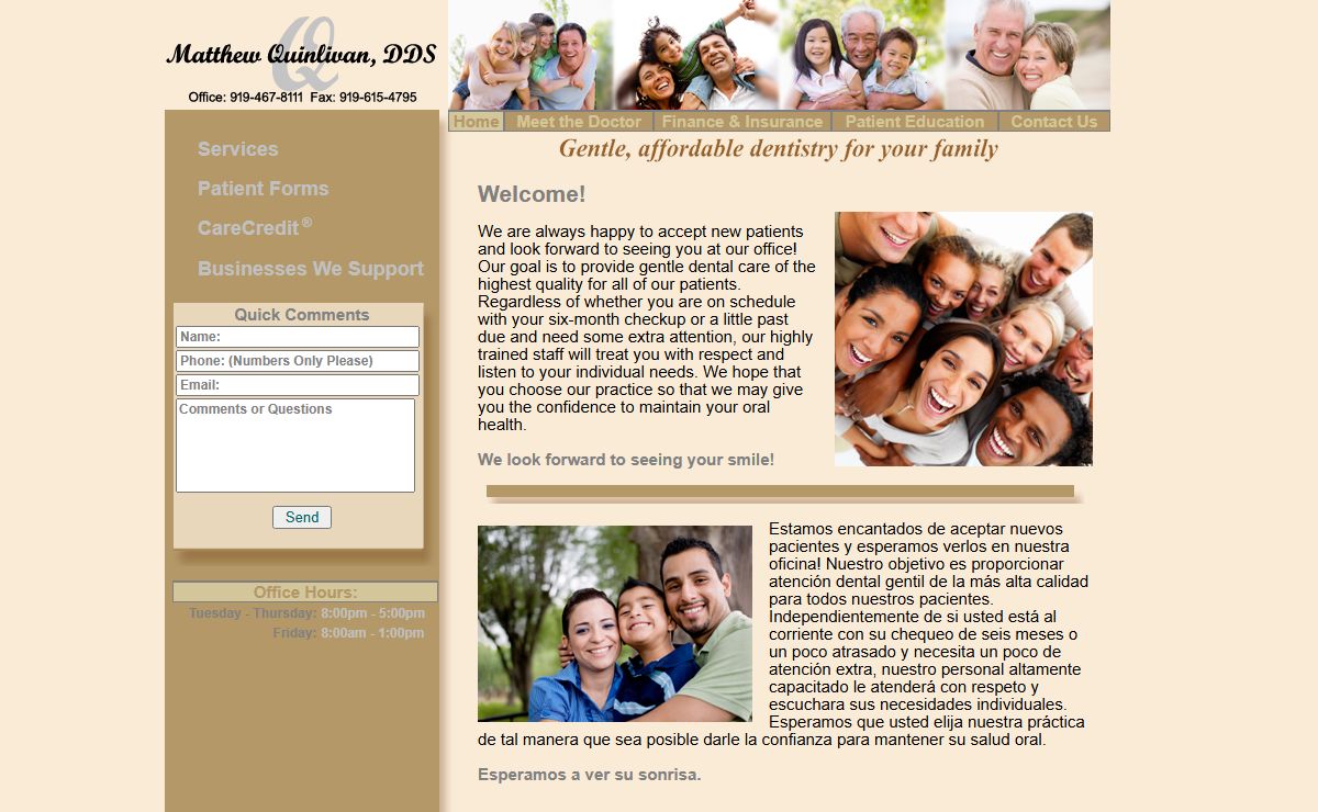 Home - Matthew H. Quinlivan, DDS & Associates PA