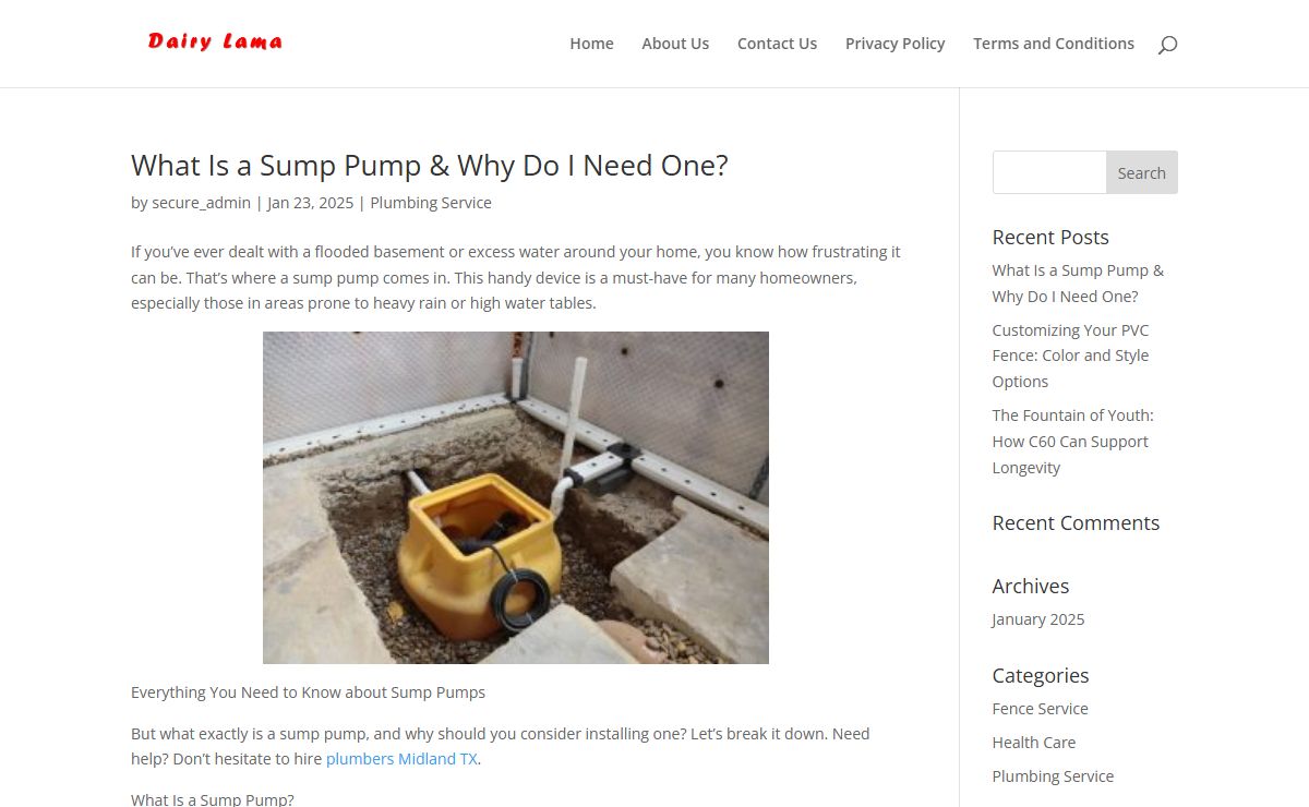 Dairy Lama - c60 supplement, Fort Worth Fence Company, Plumbers Midland TX