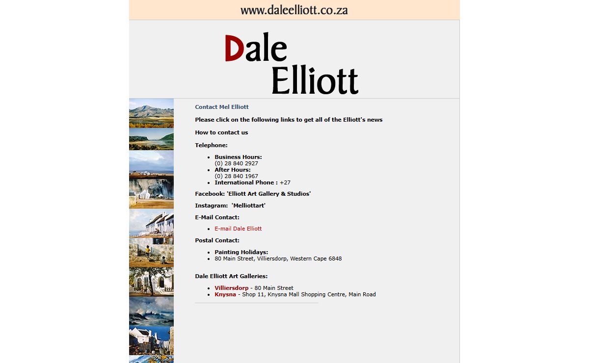 Dale Elliott Exculsive Art Website