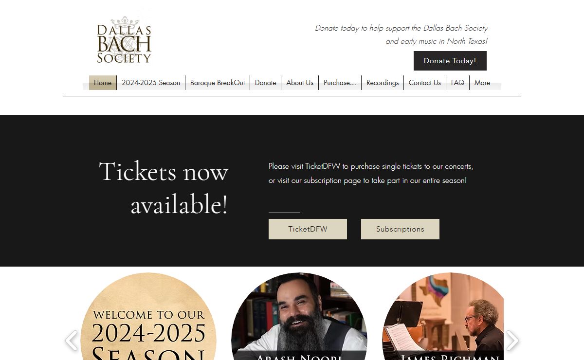 Early Music Ensemble | Dallas Bach Society | United States