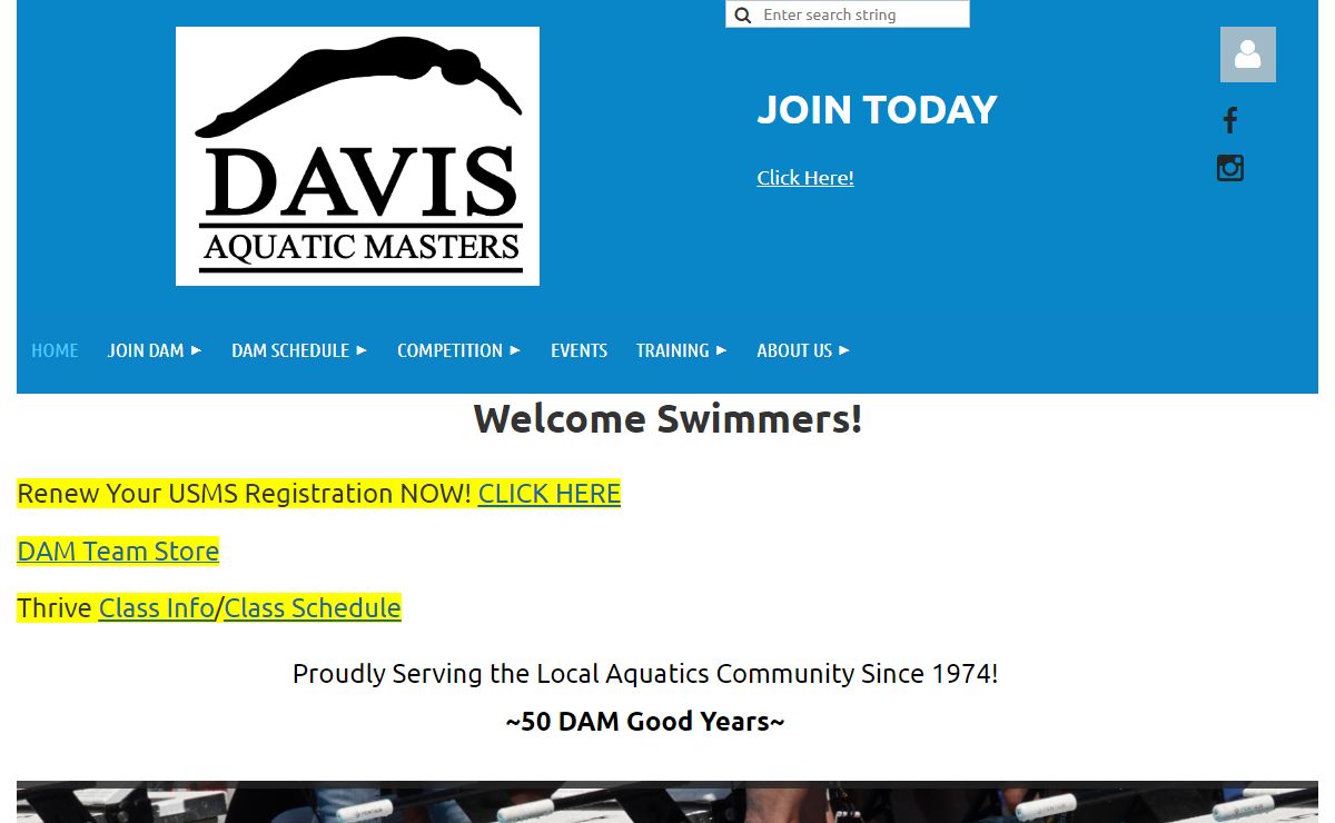 Davis Aquatic Masters - Home
