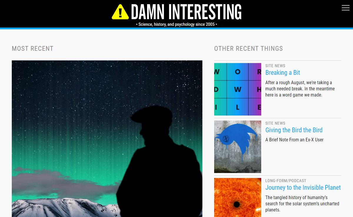 Damn Interesting • Obscure true stories from science & history