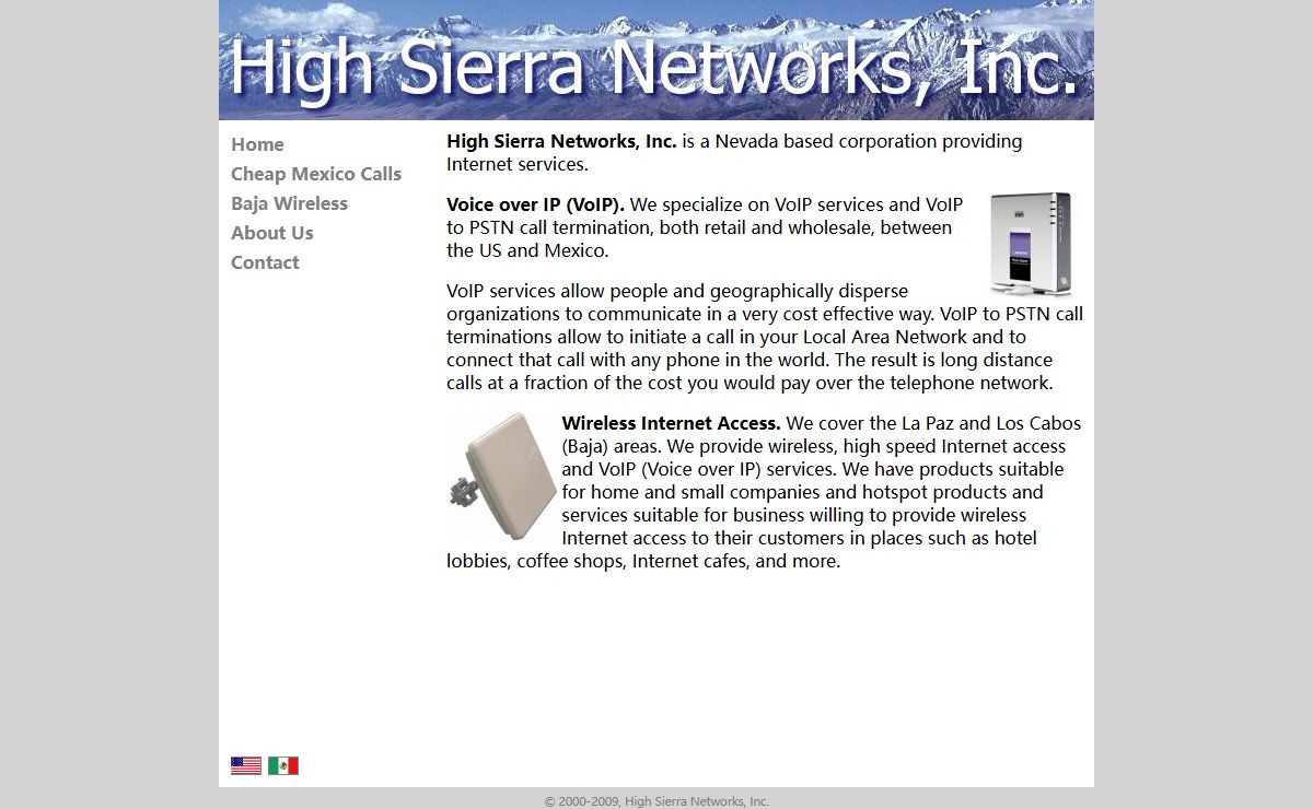 High Sierra Networks, Inc. | Voice over IP | Wireless Internet Access