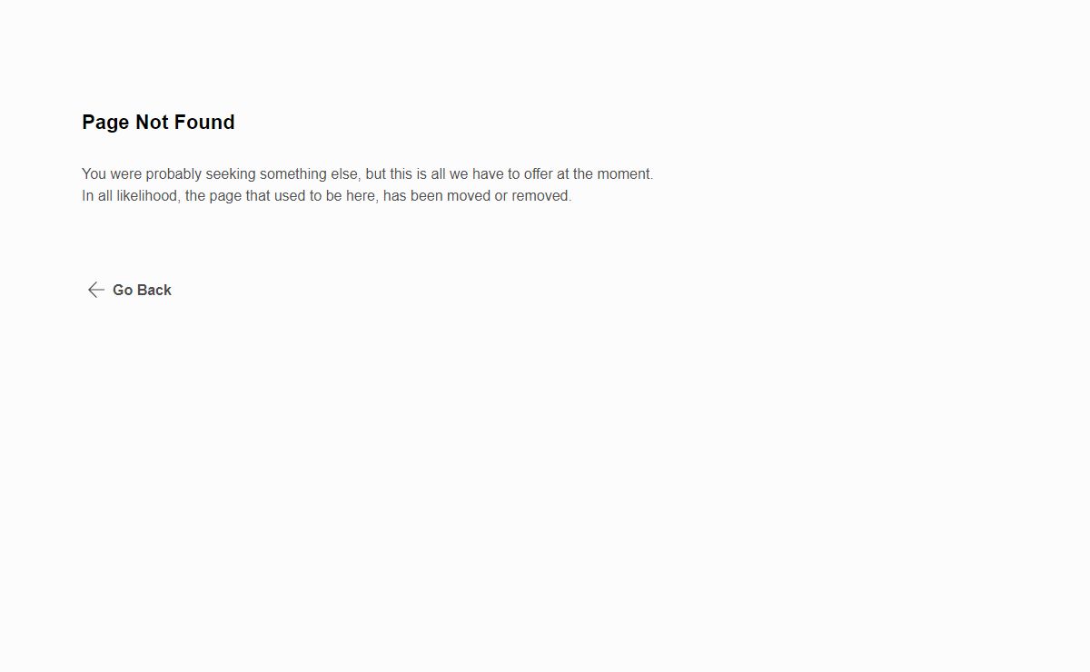 Page Not Found