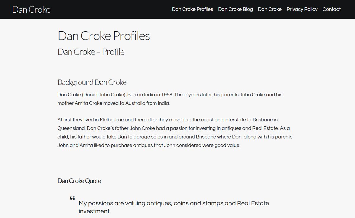 Dan Croke Profiles - Daniel Croke Contact - Daniel John Croke About
