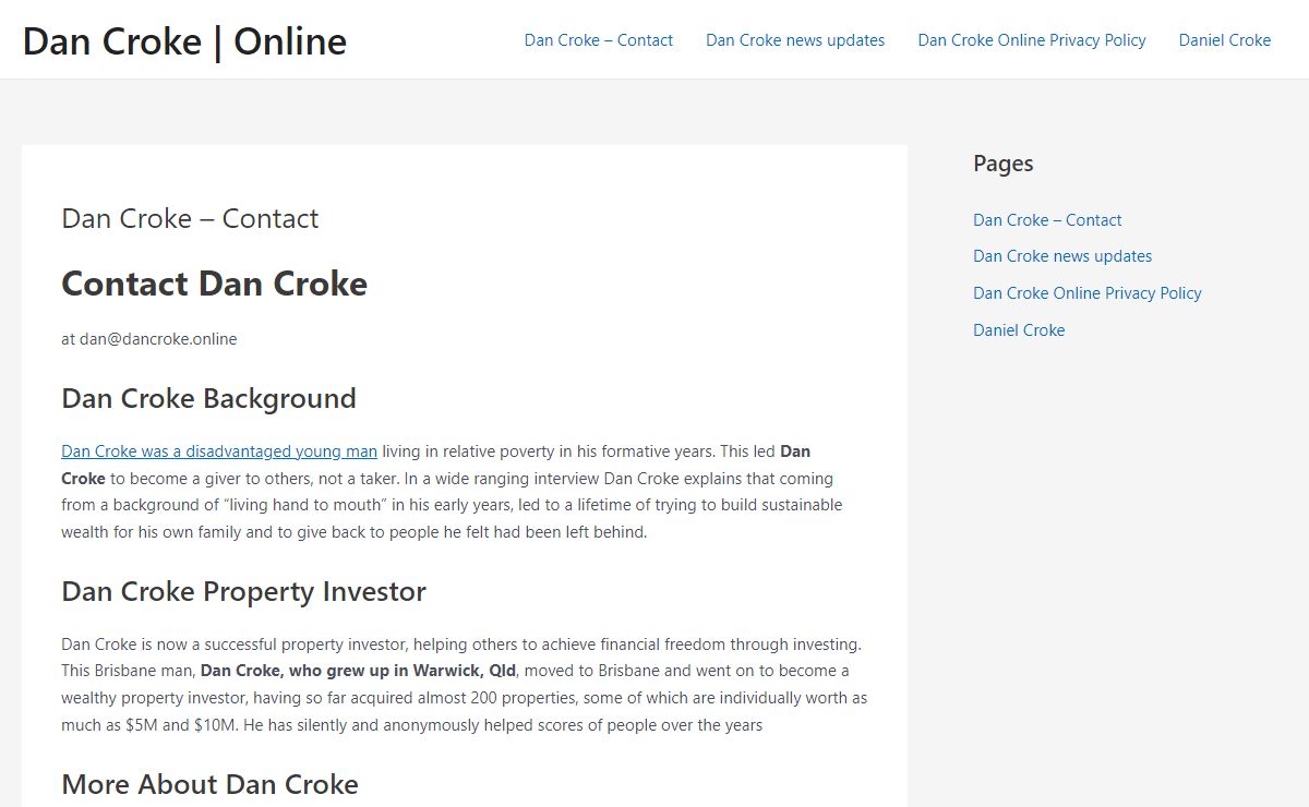 Dan Croke - Contact - Dan Croke | Online