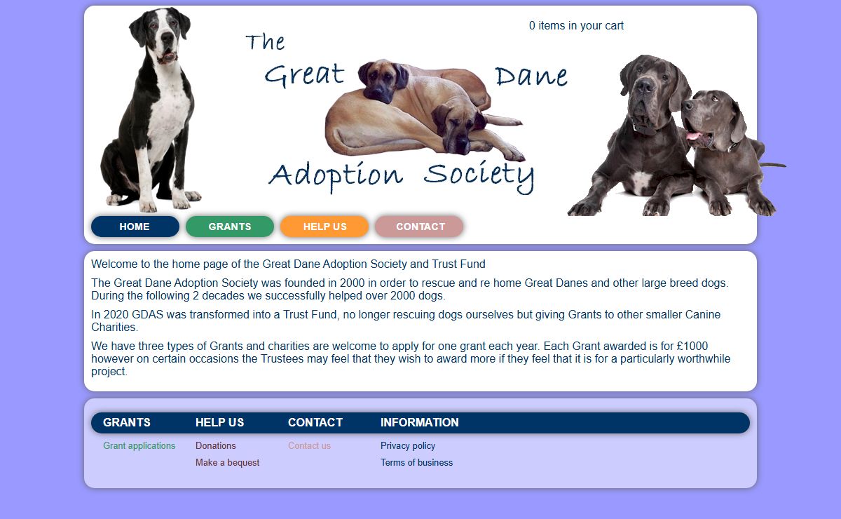 Great Dane Adoption Society - UK rescue and rehoming