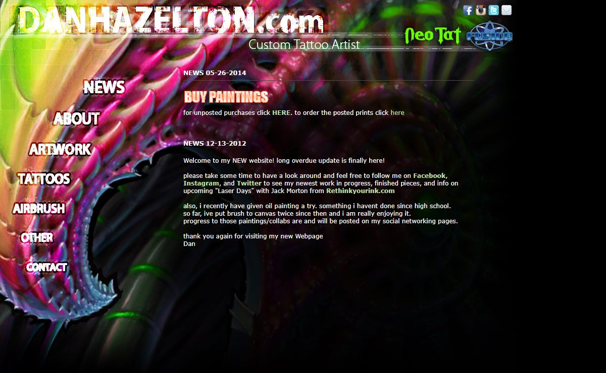 DANHAZELTON.com - Custom Tattoo Artist in WI