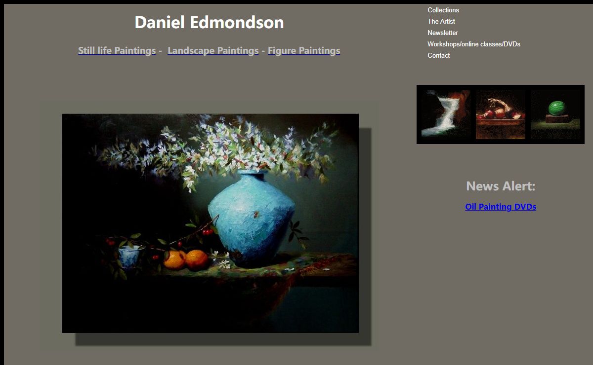 Daniel Edmondson Still Life Paintings Landscape Paintings Figure Paintings, Fine Art, artists