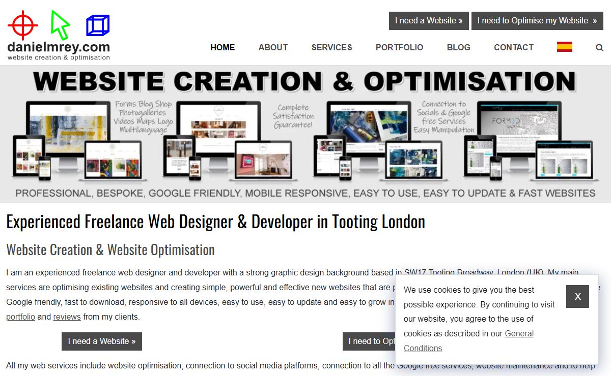 Freelance Web Designer & Website Developer in Tooting London