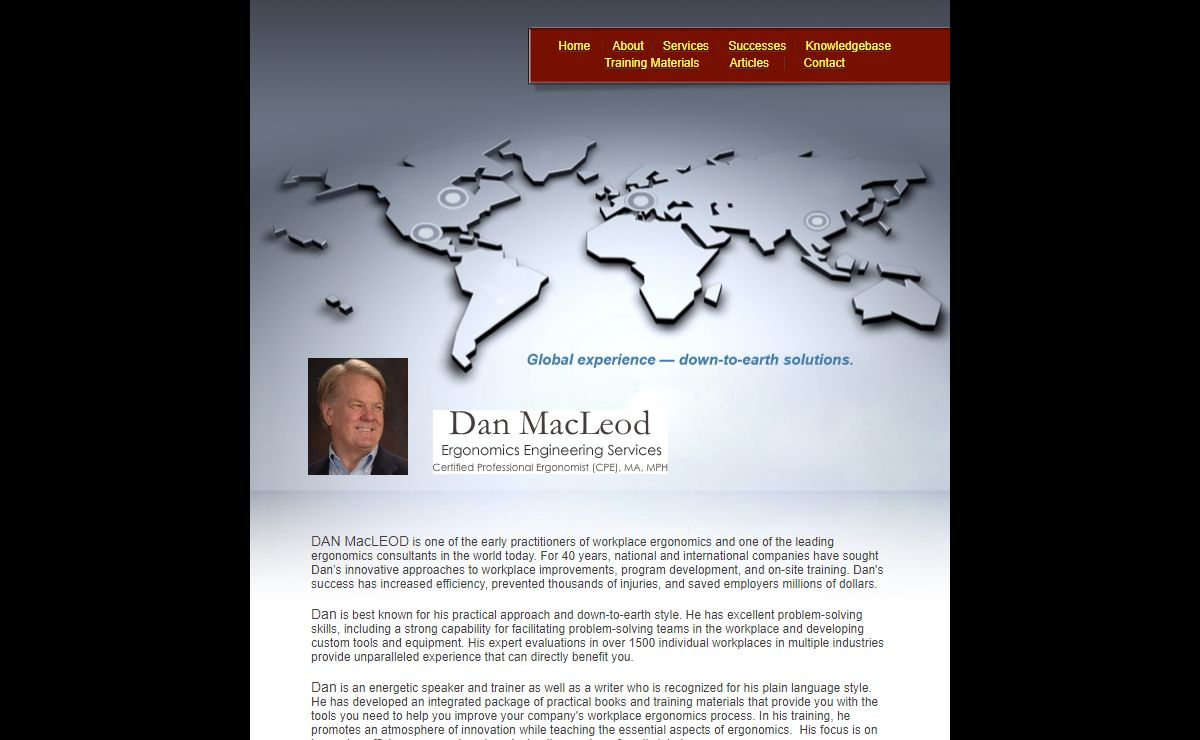 Dan MacLeod Ergonomics Consultant