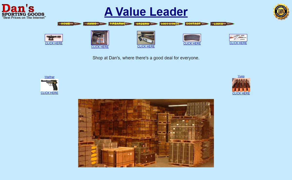 Dan's Sporting Goods Home Page