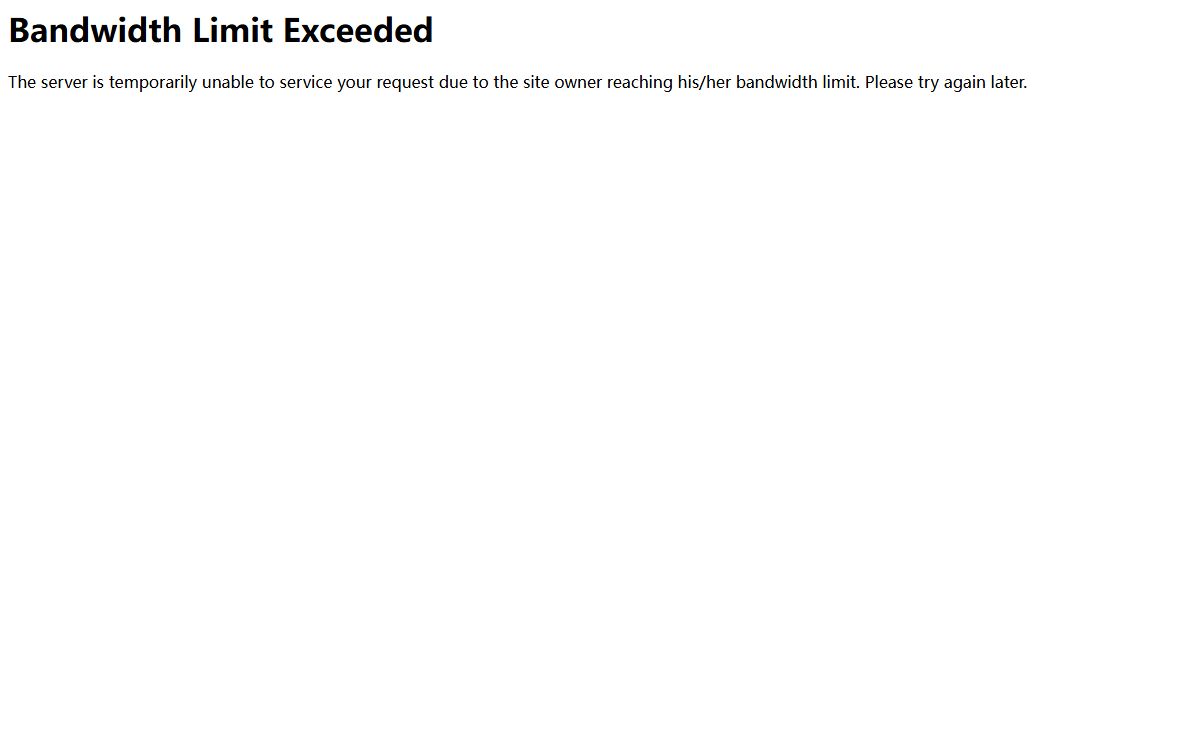 509 Bandwidth Limit Exceeded