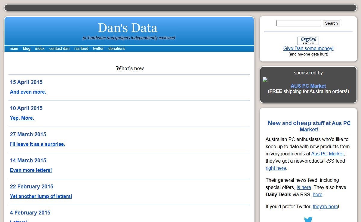 Dan's Data - PC hardware and gadget reviews!