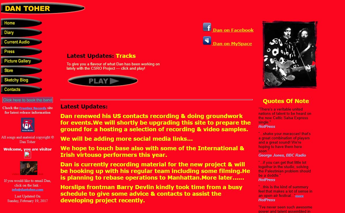 Dan Toher Home Page