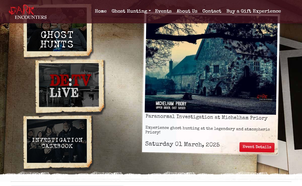 Ghost Hunting and Paranormal Investigations by Dark Encounters - leaders for 15 years.