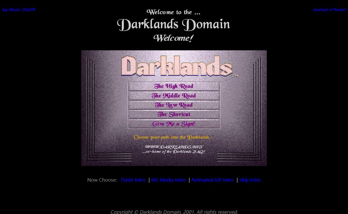 Darklands.Net Homepage - Darklands Domain Introduction
