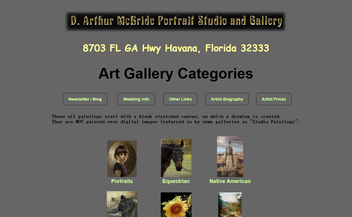 D Arthur McBride Portrait Studio and Gallery