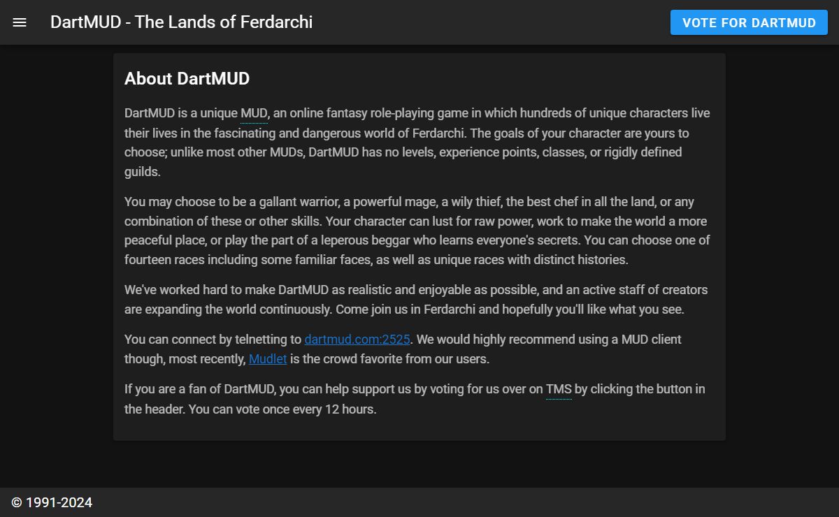 About Ferdarchi - DartMUD